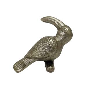 Artesanías de aluminio, esculturas de loros, acabado plateado para el hogar, decoración para sala de estar, escultura de escritorio hecha a mano a granel - Product Image 5