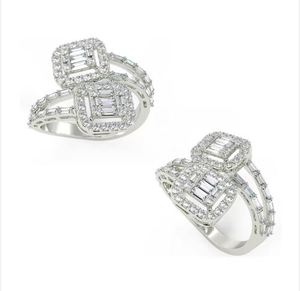 Anillo de diamantes de oro blanco de 14kt de Venta caliente para mujer Anillo de recepciones de boda de moda del fabricante Precio inmejorable - Product Image 1