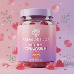 Gummies véganes au collagène RedMoringa d'Italie, 60 unités, complément alimentaire pour l'éclat et l'élasticité de la peau, marque privée OEM, soins corporels - Product Image 1