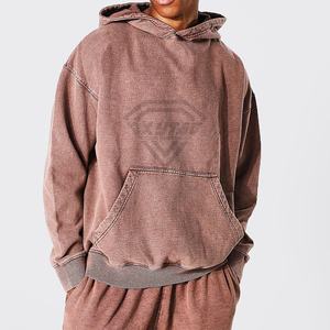 Ensembles de sweats à capuche et de sweat-shirts pour hommes de luxe, sweat à capuche lourd de 350 g, sweat à capuche lavé personnalisé, sweat à capuche délavé à l'acide, survêtements personnalisés - Product Image 5