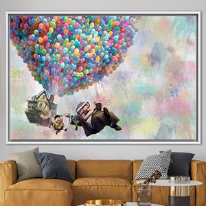 Modern Printed Canvas Artwork: Vibrant Wall Decor for Home,1P:<b>White</b> <b>Framed</b> - Product Image 1