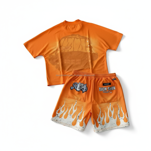 Conjunto Deportivo para Hombre, Camiseta y Pantalones de Chándal, Tejido de Algodón de Alta Calidad, Ecológico, con Estampado Personalizado de Dibujos Animados en la Parte Delantera, 220/240 GSM - Product Image 4