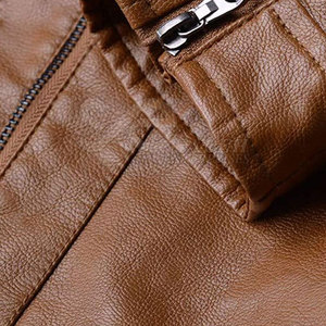 Veste en cuir pour homme en peau de vache, style streetwear, taille personnalisable, imperméable, coupe-vent, respirante, fabriquée au Pakistan - Product Image 6
