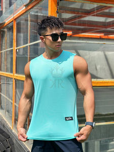 เสื้อกล้ามออกกำลังกายผู้ชายสำหรับฤดูร้อน เสื้อผ้าฝึกซ้อมฟิตเนส แห้งเร็ว ทรงหลวม สำหรับเพาะกาย ผ้าฝ้าย 100% ระบายอากาศดี ทันสมัย - Product Image 4