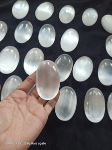 หินซีลีไนต์คริสตัลขนาด55-60มม. หินปาล์มธรรมชาติสำหรับการรักษาหินอัญมณีหินปาล์มธรรมชาติ - Product Image 5