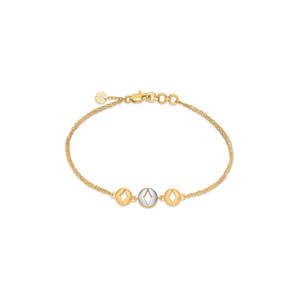 Pulsera de Moda con Dijes Curvos y Esquinados en Oro para Mujer - Product Image 3