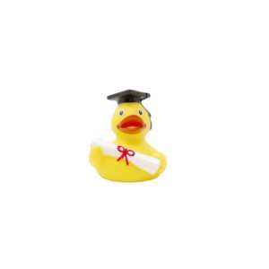 Llavero de pato de goma con gorro de licenciado y diploma - Product Image 5
