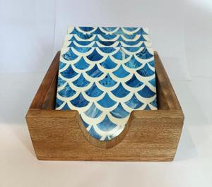 Fiesta de inauguración de la casa, regalo decorativo con incrustaciones de hueso, taza de café, posavasos absorbentes para bebidas para decoración del hogar, fiestas de oficina de Navidad - Product Image 6