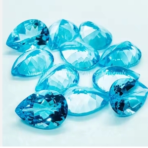 พลอย15X20mm เจียระไนแบบลูกแพร์พลอยสีฟ้าท้องฟ้าตามธรรมชาติแบบเหลี่ยมเพชรพลอยหลวมที่ได้รับการรับรองจากกะรัต IGI - Product Image 6