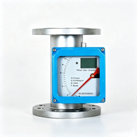 Rotameter Flowmeter Tekanan Rendah untuk Industri OEM, Kustom, Cairan Gas, dengan Penunjuk Lokal, Flens, Tabung Logam, dan Pelampung