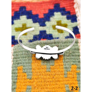 Southwest Handmade Black Jack & Sterling <b>Silver</b> <b>Cuff</b> <b>Bracelet</b> Fashionable Accessory - Product Image 4