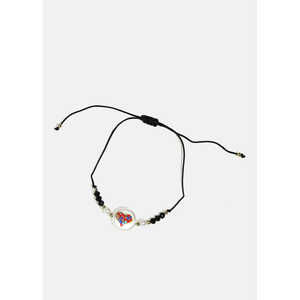 Bracelet à cordon avec pendentif en forme de cœur en strass A3shop, accessoire de mode élégant - Product Image 3