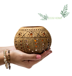 Portavelas de candelita de cáscara de coco orgánico 100% Star con muestra gratis y precio barato para exportar desde Eco2go Vietnam - Product Image 6