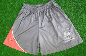 Pantalones cortos de fitness de sublimación de algodón hechos a medida, variedad de tamaños, tejidos con bordado de patrón de tablero sólido - Product Image 2