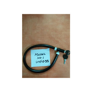 Candado de cable de bicicleta de forma ovalada de tamaño personalizado con cubierta de plástico para candado de bicicleta y casco de bicicleta - Product Image 2