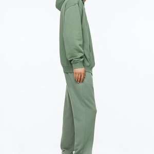 Deportes de invierno Fleece Joggers Chaqueta con cremallera elegante Sudadera con capucha Chándal - Product Image 5