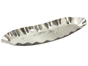 Plateau de service en acier inoxydable de qualité commerciale finition polie lavable au lave-vaisselle pour restaurants bateaux de restauration plateau de style bateau - Product Image 2