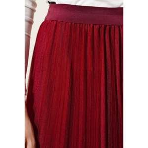 Jupe en tulle plissée à volants Bordeaux - Product Image 4