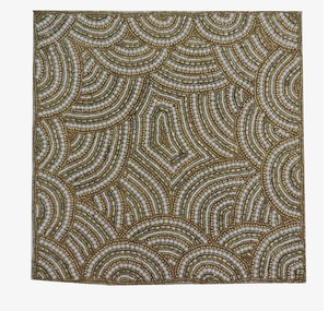 แผ่นรองโต๊ะอาหารปักลายดอกไม้ลูกปัดแก้วสำหรับงานแต่งงานงานคริสต์มาสและงานชุมนุมของครอบครัวสำหรับงานปาร์ตี้ - Product Image 1