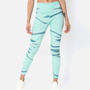 Legging de fitness pour femme personnalisé de haute qualité, taille élastique, grande taille, sans couture, extensible, en spandex respirant, séchage rapide, pour activités sportives - Product Image 1