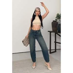 Jeans Mom non extensibles 7057 - Bleu clair et teinté - Product Image 6