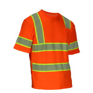 Camisetas de Trabajo Personalizadas con Logotipo, de Poliéster, Transpirables, con Cintas Reflectantes de Alta Visibilidad, Cuello Redondo, Ajuste Holgado, Camisetas de Seguridad para Verano - Product Image 6