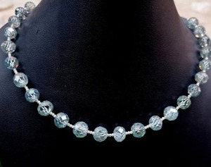 Perles de diamant à facettes Moissanite rondes bleues et blanches faisant pour collier Moissanite cadeau pour les femmes bijoux de mode - Product Image 1