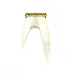 สร้อยคอโซ่ฮอร์นธรรมชาติคุณภาพดีสไตล์ไม่เหมือนใครสำหรับผู้หญิงและผู้หญิงพร้อมเครื่องประดับรูปเขาควาย - Product Image 3