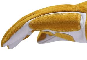 Guantes de soldadura de cuero Partido de vaca con logotipo personalizado Protección de manos resistente al calor de grado deportivo con logotipo - Product Image 5