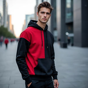 Customized Heavyweight <b>Fleece</b> Pullover <b>Men's</b> Hoodie Heavy Duty Knitted <b>Thick</b> Loose Fit Hoodie <b>Men</b> - Product Image 6