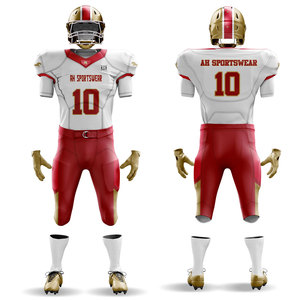 Uniformes personnalisables de football américain pour hommes uniformes confortables de football américain imprimés solides à séchage rapide grande taille - Product Image 1