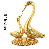 Sculpture de canard baiseur en métal antique Pièce maîtresse élégante pour la maison et le bureau Articles décoratifs