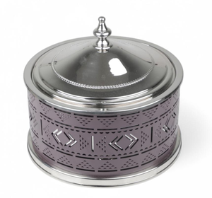 La cazuela más Popular, olla caliente redonda, calentador de alimentos, plato para servir comida de fiesta con acabado plateado para el hogar, Hotel, uso de Buffet, cazuela - Product Image 5