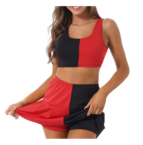 Uniformes de cheerleading unisexes personnalisés par sublimation, séchage rapide, jupe 100% polyester, service OEM pour adultes - Product Image 4