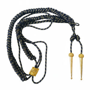 Fil de lingot Aiguillette nœud d'épaule/embouts en alliage de métal cordons d'épaule européens accessoires uniformes de cérémonie personnalisables - Product Image 4