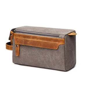 Men's Women's Large Capacity Portable <b>Makeup</b> <b>Bag</b> Multi-Functional Travel Toiletries Storage Cotton Canvas Material Zipper - Product Image 3