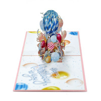 Conception et fabrication d'invitations personnalisées, cartes 3D pop-up pour fêtes d'anniversaire, papier imprimé numérique de haute qualité, enveloppe artistique