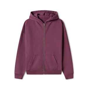 Sweat-shirts à capuche zippés pour hommes de haute qualité, 100% coton molletonné, logo personnalisé brodé, impression sérigraphique, coupe classique, idéal pour l'hiver - Product Image 5