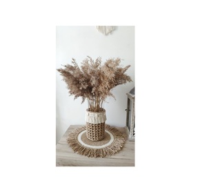 ตะกร้าหวายสำหรับปลูกต้นไม้ขนาดเล็กสำหรับตกแต่งในร่มและระเบียงดีไซน์ทำด้วยมือ - Product Image 1