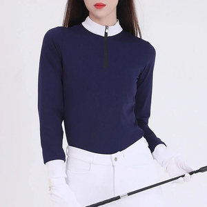 เสื้อครึ่งแขนยาวสำหรับขี่ม้าของผู้หญิงเสื้อสำหรับขี่ม้าแห้งเร็วป้องกันแบคทีเรีย - Product Image 3