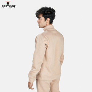 La mejor venta de chándal de jogging ajustado para hombre de alta calidad 100% poliéster ecológico con cremallera Lisa para el invierno - Product Image 5