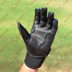 Nuevo diseño, puño corto, color negro completo, cuero de vaca, puño largo, guantes de bateo de béisbol, tarifa mayorista - Product Image 2