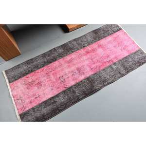 Moderno Rosa Negro 2,4X5,1 pies estilo Tabriz alfombra turca estilo Kilim para sala de estar adolescente lana poliéster Patchwork látex - Product Image 2