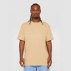 230G T-shirt ample à épaules tombantes en coton de haute qualité avec coupe courte pour hommes - Product Image 1