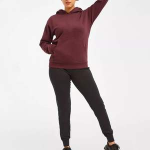 Sudadera con capucha de gran tamaño para mujer, ropa con logotipo personalizado orgánico puro de alta calidad, transpirable, para gimnasio, correr - Product Image 3