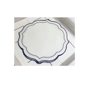 Mantel individual de lino a rayas tejido a mano para decoración de mesa de comedor de granja rústica con estilo natural Boho chic - Product Image 1