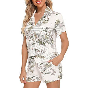 Pijama de Verano para Mujer, Estilo Informal, Talla Personalizada, con Decoración de Bordado a Máquina, MOQ Bajo - Product Image 6