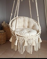 100% fait à la main en macramé suspendu balançoire Boho Style tissé à la main suspendu hamac chaise balançoire pour balcon et jardin
