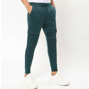 Nouveau style de jogging slim pour hommes pantalon de survêtement en coton décontracté avec tissu en toile à motif droit - Product Image 2