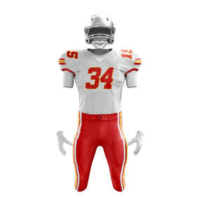 ชุดอเมริกันฟุตบอลผู้ชายไซส์ใหญ่คุณภาพดี ออกแบบเองได้ พิมพ์ลายดิจิทัล ระเหิดสี แห้งเร็ว ระบายอากาศได้ดี - Product Image 2